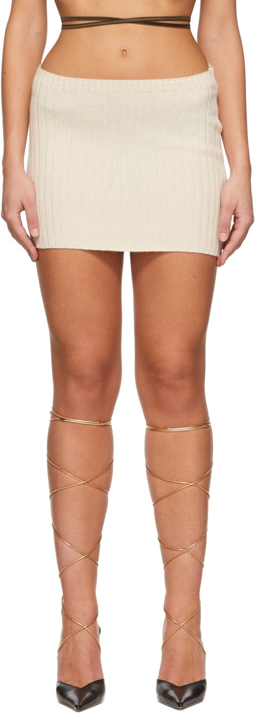 Suknja GUIZIO Guizio Wool Mini Skirt Bež | DGF21M1026