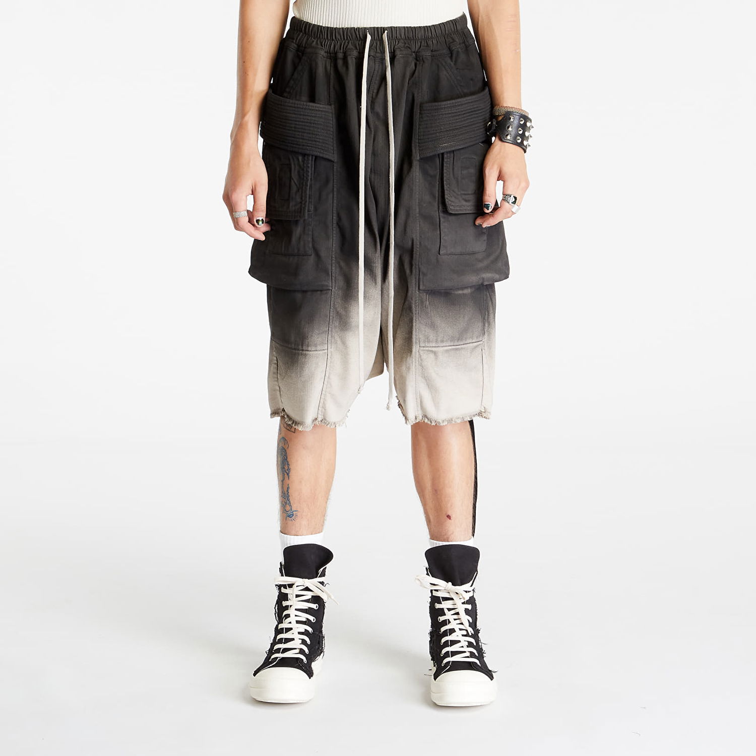 Kratke hlače Rick Owens Creatch Cargo Pods Shorts Siva | DU02C5382 SBEDE 19D, 0