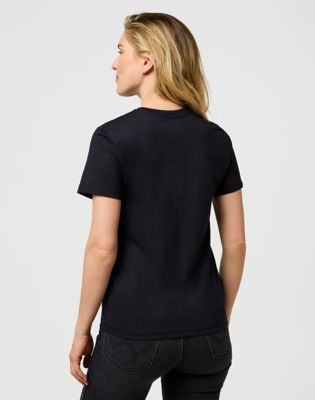 Majica kratkih rukava Wrangler Wrangler Slim Sign Off T-Shirt Crna | 112373023:XS