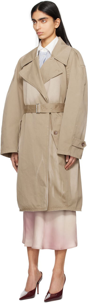 Trenčkot Acne Studios Acne Studios Belted Trench Coat Bež | A90630-, 3