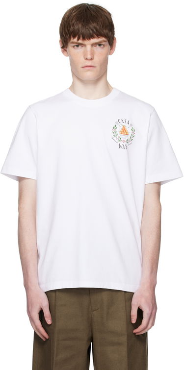 Majica kratkih rukava Casablanca Casablanca 'Casa Way' Graphic T-Shirt Bijela | MPF25-JTS-001-26-EX-FLANNELS, 0