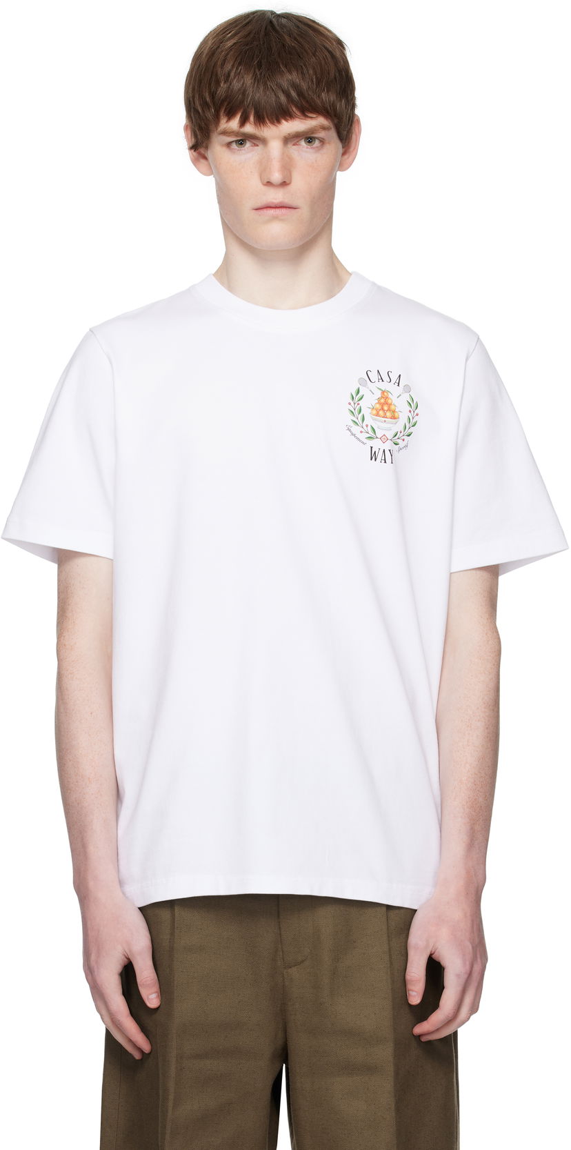 Majica kratkih rukava Casablanca Casablanca 'Casa Way' Graphic T-Shirt Bijela | MPF25-JTS-001-26-EX-FLANNELS