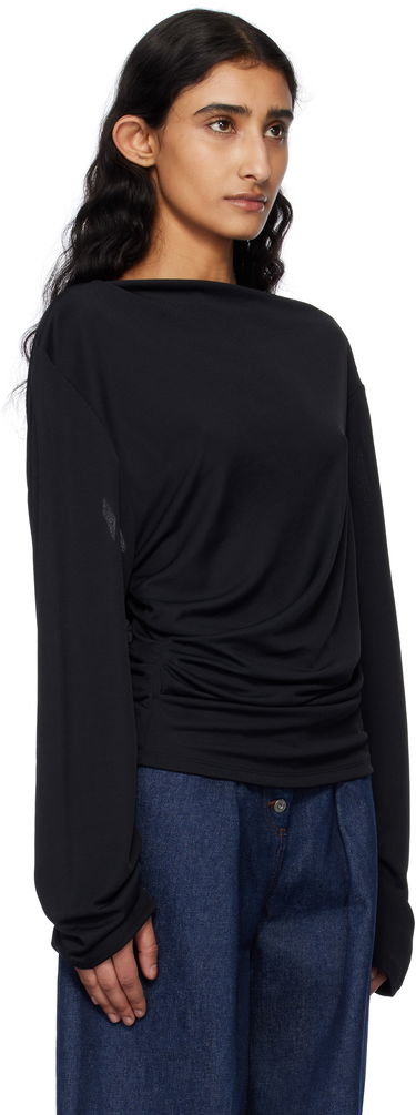 Džemper Jacquemus Jacquemus 'The Croisière' Gathered Long Sleeve Blouse Crna | 25E251TO121-1026, 1