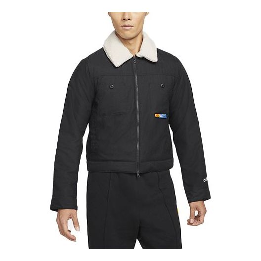 Bomber jakna Nike Fleece Lapel Padded Jacket Crna | DA6716-010