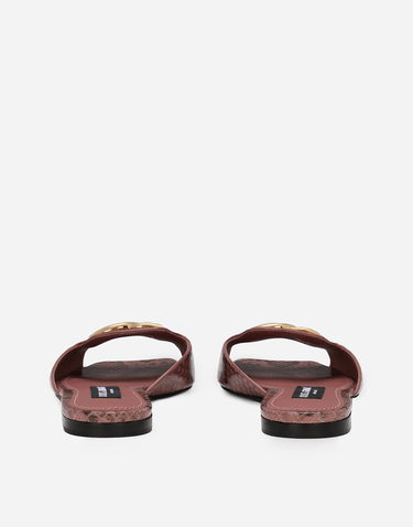 Dodaci Dolce & Gabbana Dolce & Gabbana Python Skin Slides with DG Buckle Ružičasta | CQ0593A2Y688H415, 2