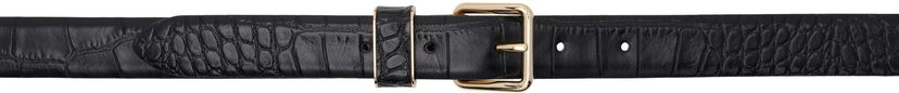 Pojasevi A.P.C. Anastasia Barbieri Edition Elsa Croc-Embossed Leather Belt Crna | PXBLJ-F65217