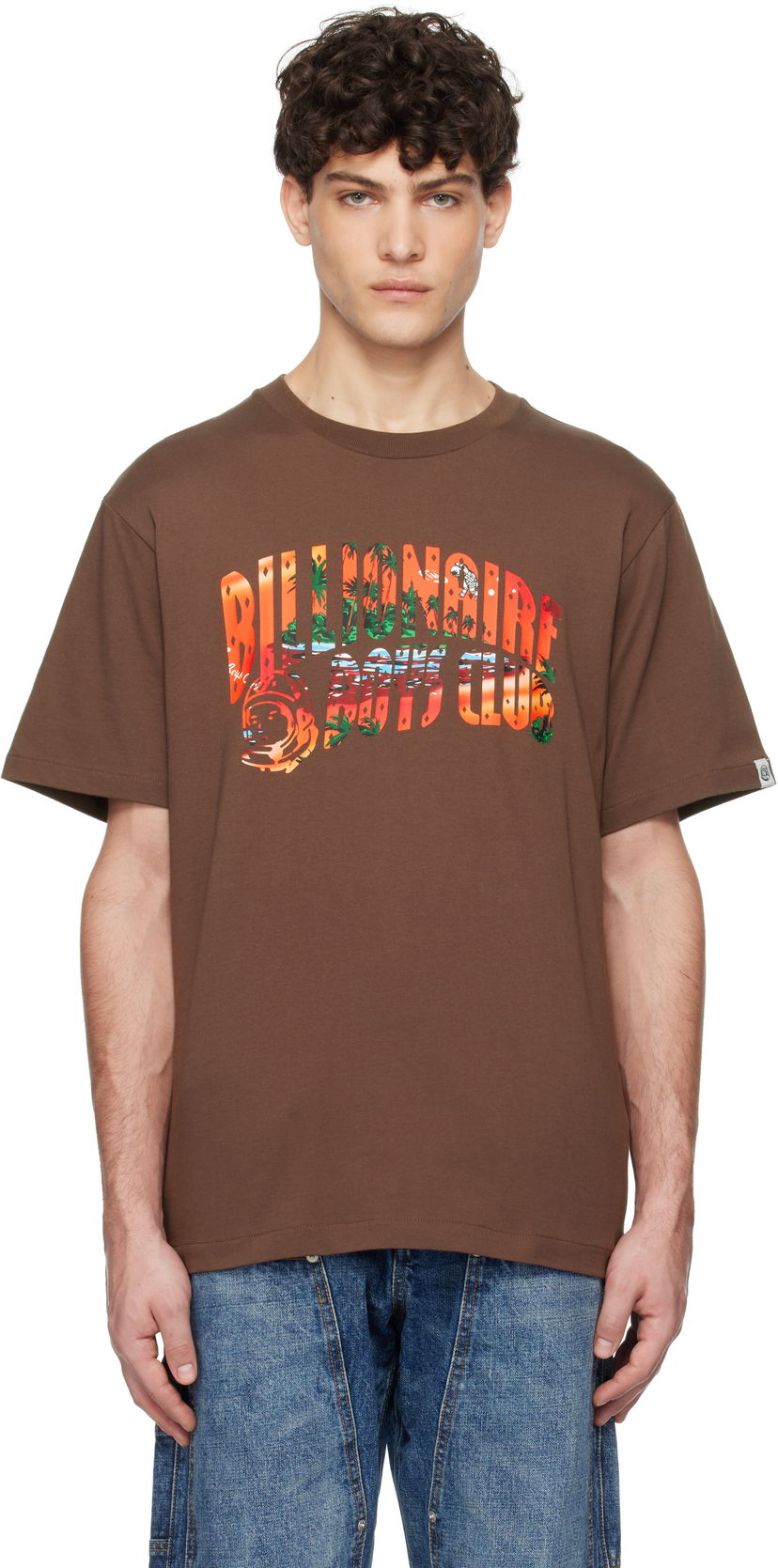 Majica kratkih rukava BILLIONAIRE BOYS CLUB Tropical Island Arch Logo T-Shirt Smeđa | B24460