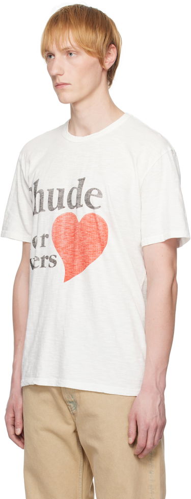 Majica kratkih rukava Rhude Rhude Slub 'Lovers' T-Shirt Bijela | RHSS25TT24012, 3