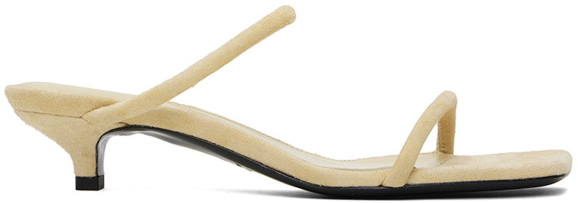 Dodaci TOTEME TOTEME 'The Minimalist' Heeled Suede Sandals Bež | 243-WAS2065-LE0045