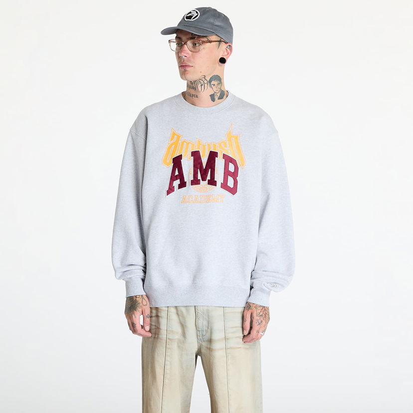 Dukserice Ambush Graphic Sweatshirt UNISEX Grey Melange/ Tap Shoe Siva | BMBA006F24FLE0020510