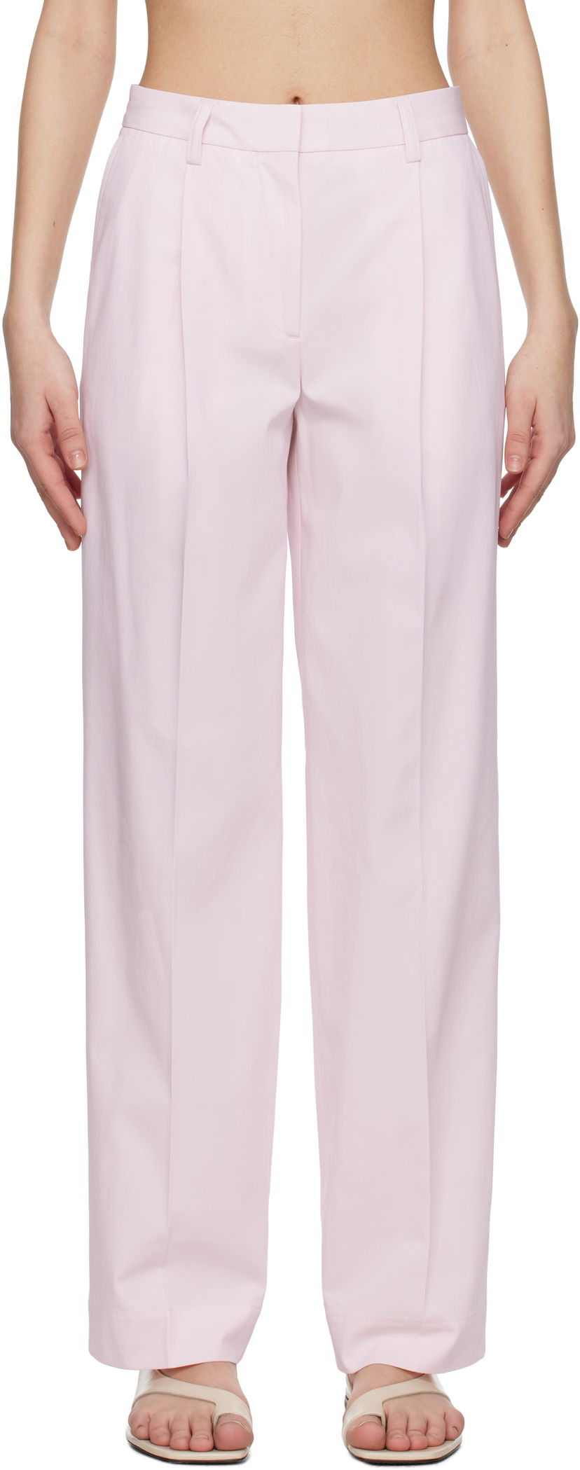 Hlače TOTEME TOTEME Slanted Pocket Trousers Ružičasta | 252-WRB0246-FB0379