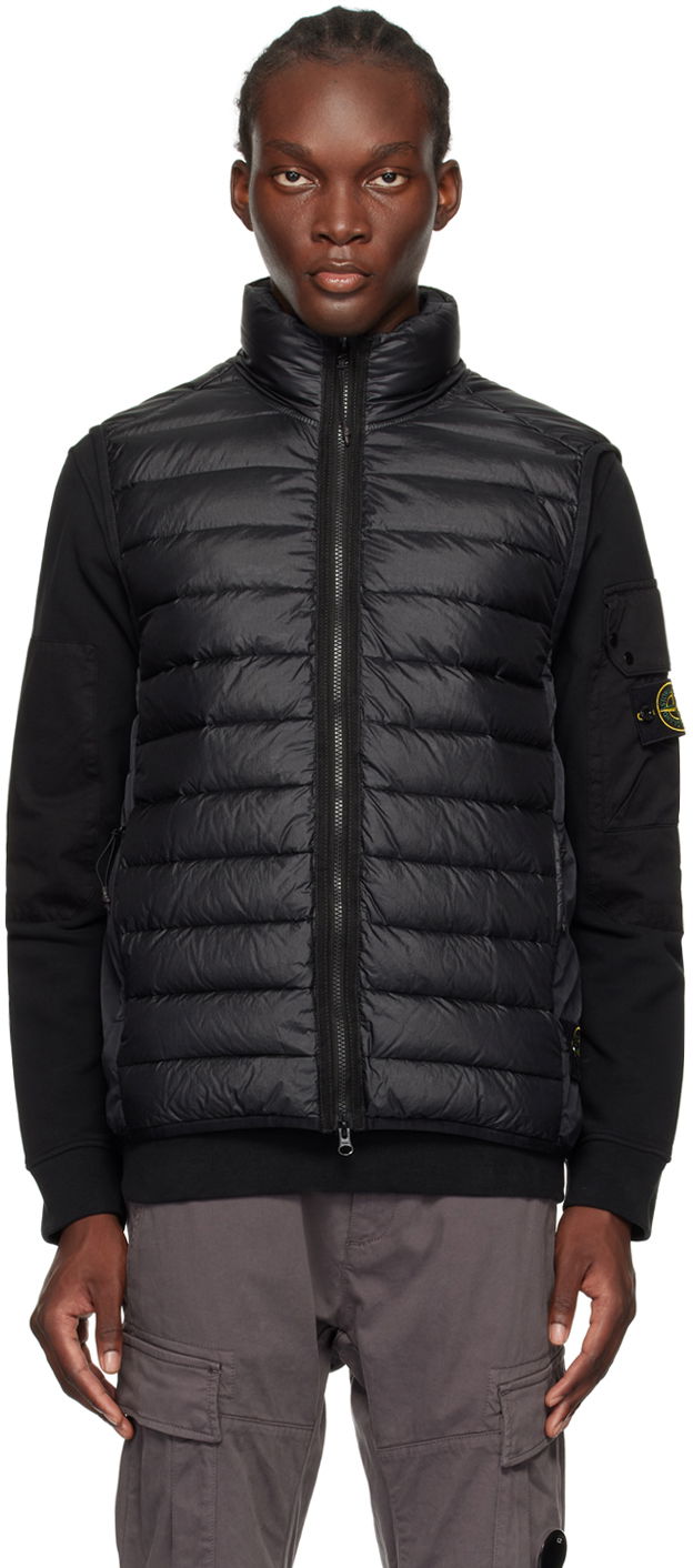 Prsluk Stone Island Black Quilted Down Vest Crna | 8115G0724