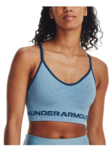 Grudnjak Under Armour UA Seamless Low Long Htr Bra Plava | 1357232-490