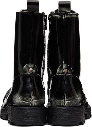 Tenisice i cipele Diesel D-Hammer Bt D Lace-Up High-Top Boots with Shiny Finish and Rubber Toe Crna | Y03228-P8435-H1532, 1