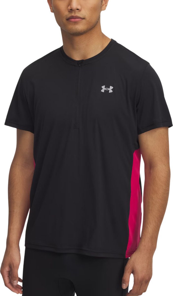 Majica kratkih rukava Under Armour Trail Run Zip Short Sleeve T-Shirt Crna | 1389808-001