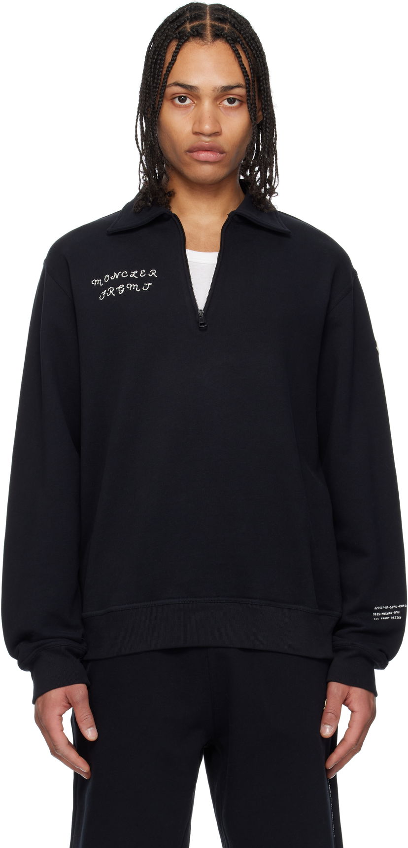 Dukserice Moncler Genius x FRGMT Hiroshi Fujiwara Cotton Zip-Up Sweatshirt Crna | K109U8G00004M5214