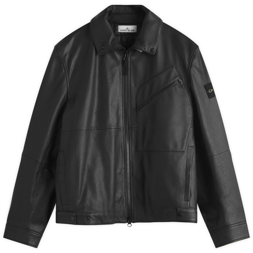 Jakna Stone Island PrimaLoft Leather Jacket Crna | K2S150100002-V0029
