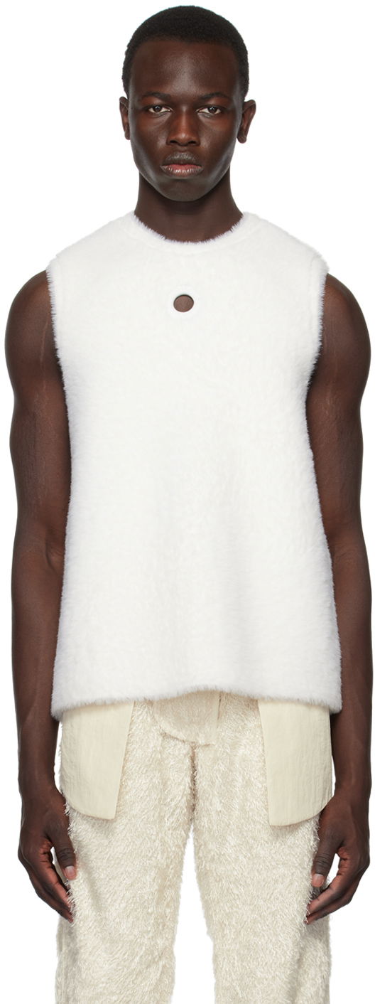 Džemper Craig Green Exclusive Fluffy Vest Bijela | CGSS23CKNVST15