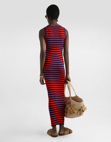 Haljina Dolce & Gabbana Dolce & Gabbana Ribbed Viscose Striped Tank Dress Višebojno | FXS48ZJAIRRF4524, 2