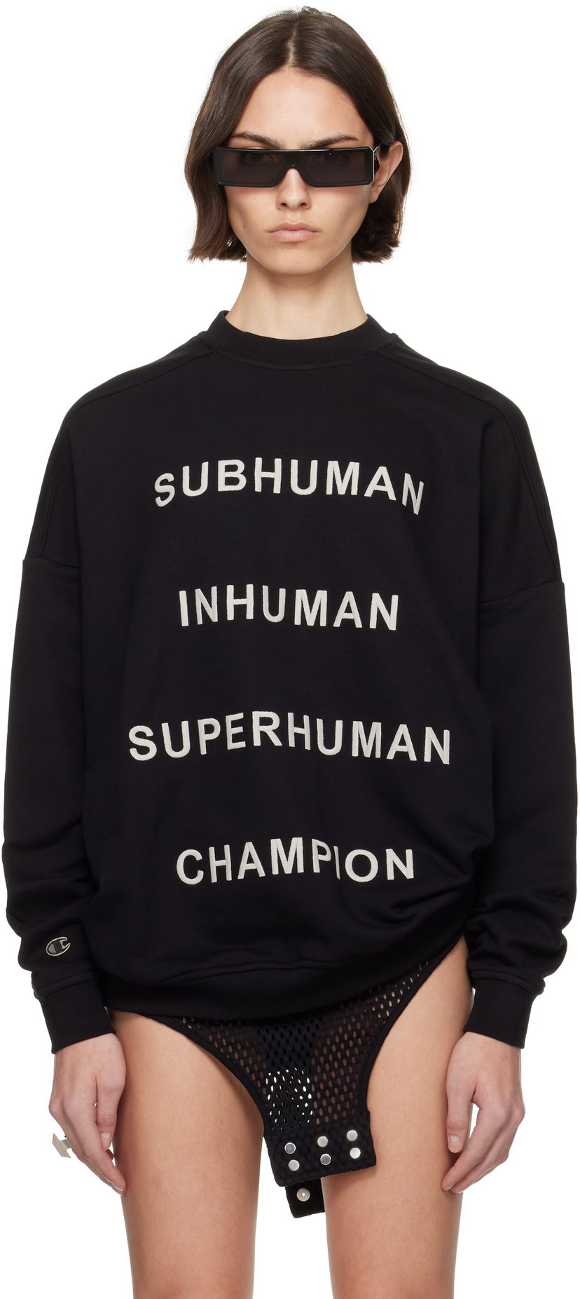 Dukserice Rick Owens Rick Owens Champion Edition Jumbo Sweatshirt Crna | CW01E1669 CHFE