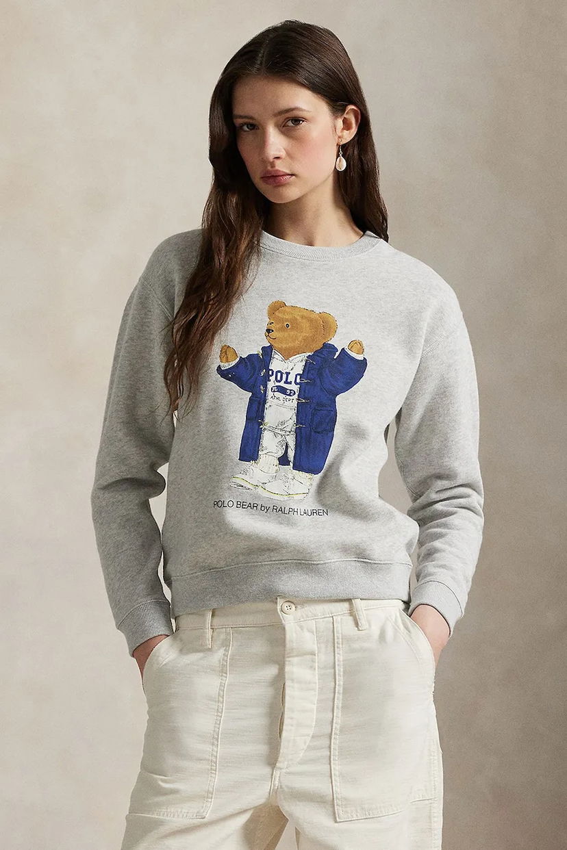 Dukserice Polo by Ralph Lauren Polo Ralph Lauren Bear Fleece Sweatshirt Siva | 211972794