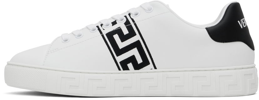 Tenisice i cipele Versace White Embroidered Greca Sneakers Bijela | 1014460_1A00776