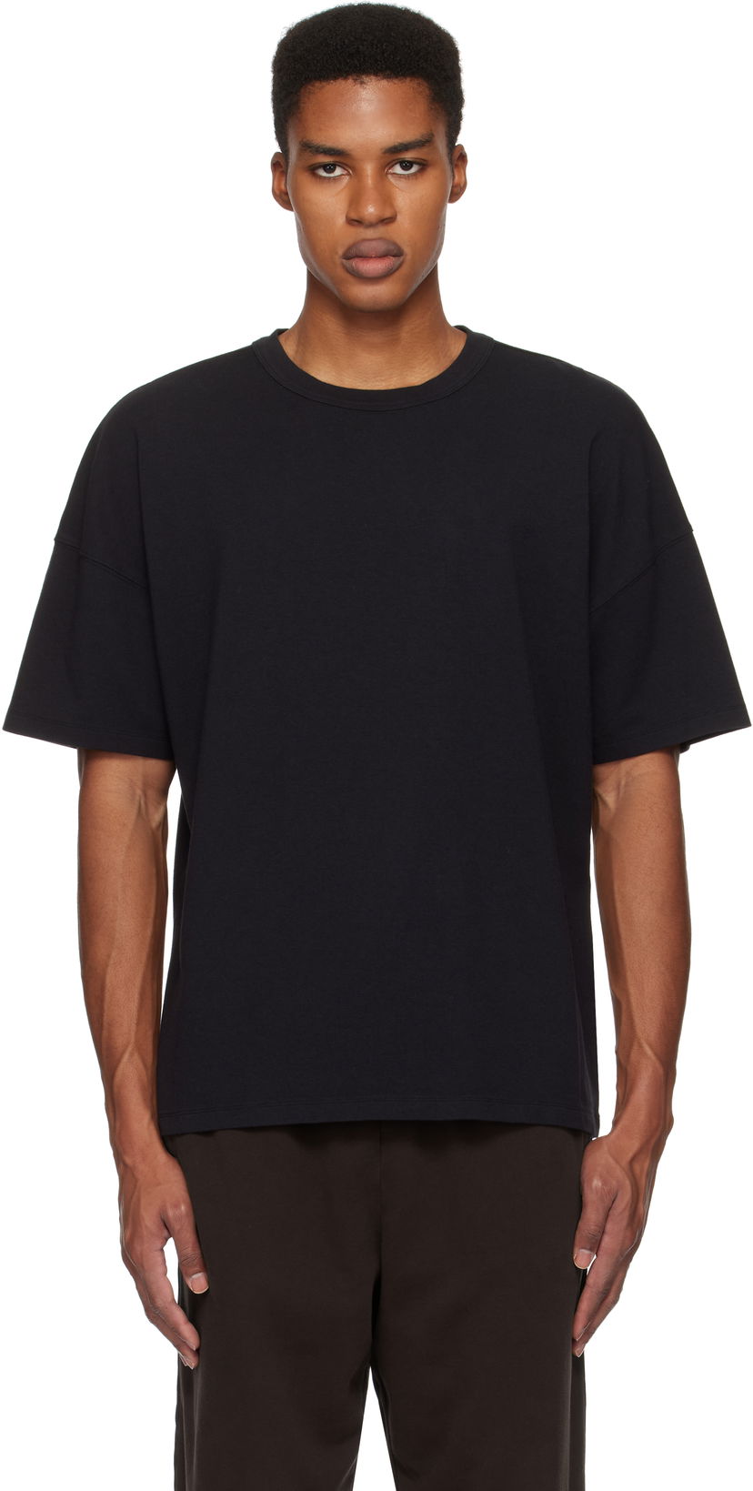 Majica kratkih rukava SKIMS SKIMS Jersey Lounge Oversized T-Shirt Crna | TP-TSH-5322M