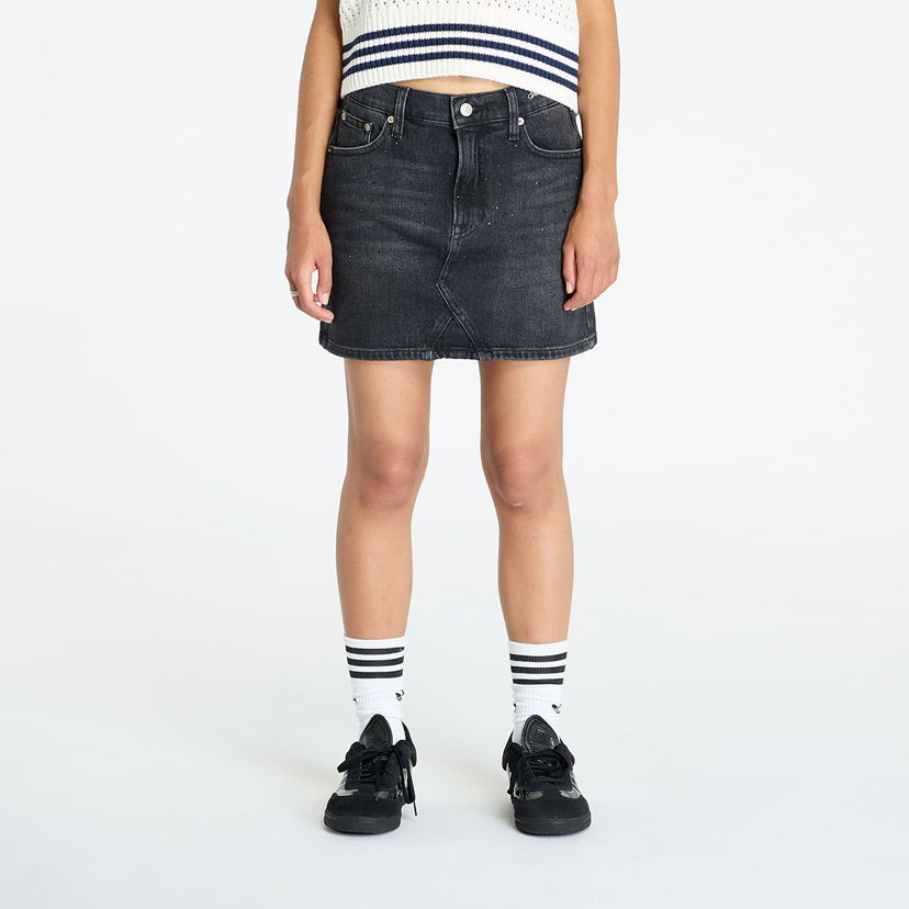 Suknja Tommy Hilfiger Izzie Mini Skirt Denim Black Crna | DW0DW18948 1BZ