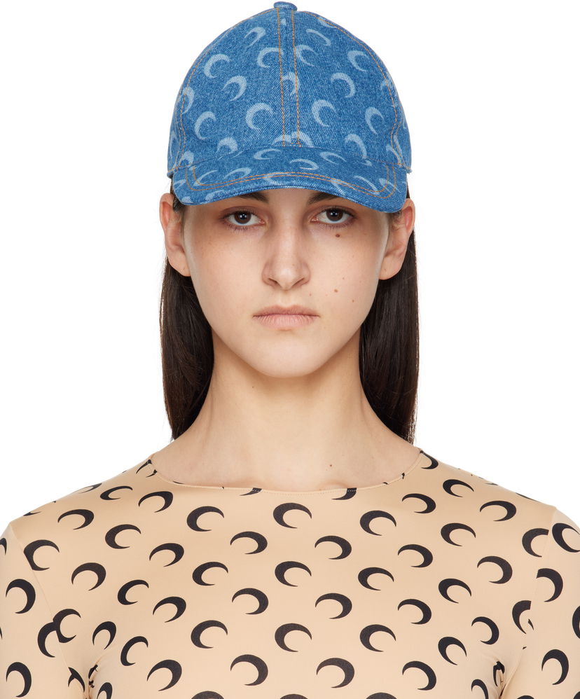 Kapa Marine Serre Marine Serre Moon Denim Baseball Cap Plava | UHG048A CDEN0002