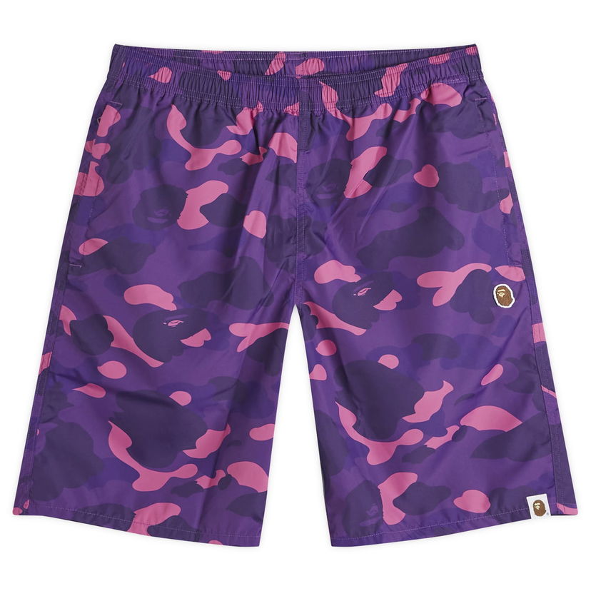 Kratke hlače BAPE A Bathing Ape Colour Camo One Point Beach Short Ljubičasta | 001SPK301006M-PPL