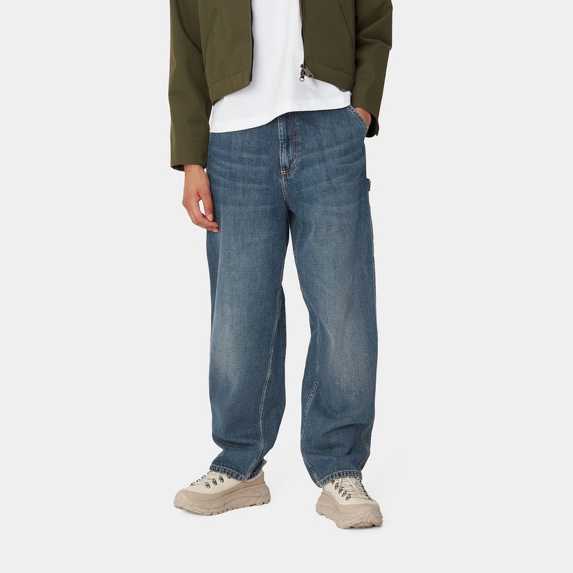 Jeans Carhartt WIP Single Knee Loose Fit Jeans Plava | I034225_8