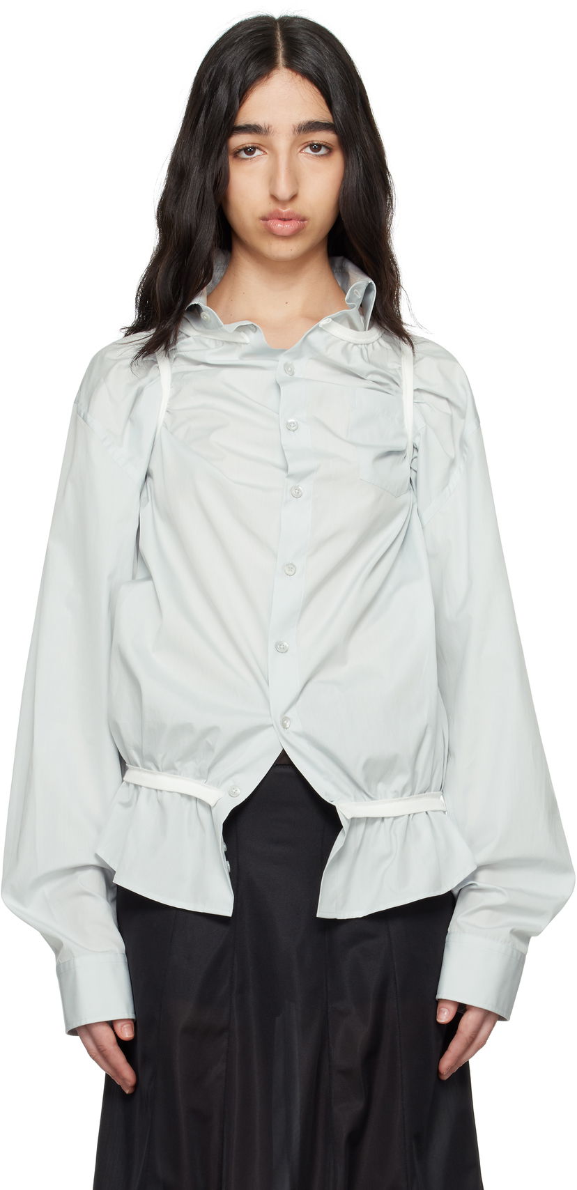 Košulja Maison Margiela Maison Margiela Piping Shirt Siva | S51DT0019 M35397