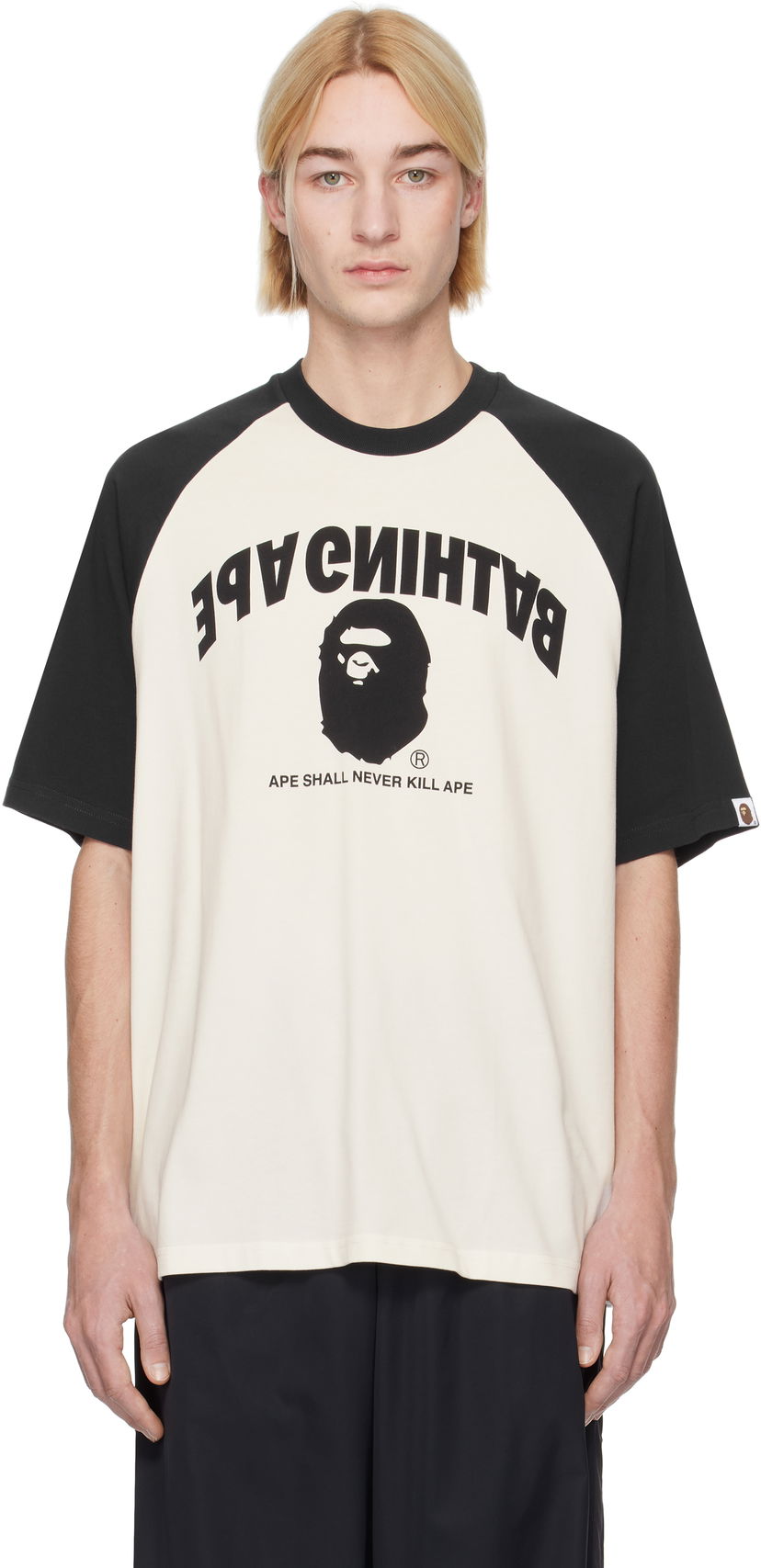 Majica kratkih rukava BAPE Relaxed Fit Raglan T-Shirt Bijela | 001CSK801303M