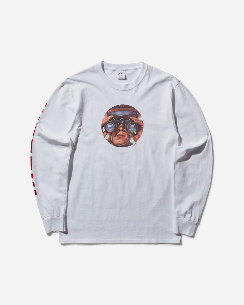 Majica kratkih rukava Noah SOS Long Sleeve T-Shirt Bijela | T234FW24 WHT