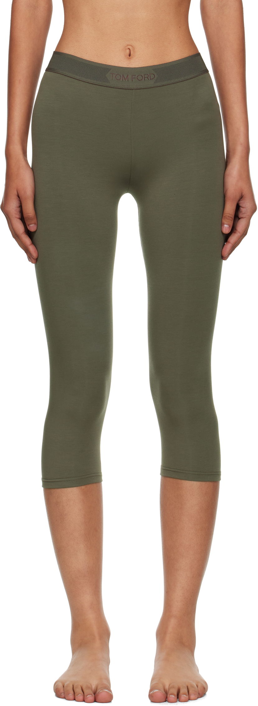 Tajice Tom Ford Tom Ford Modal Yoga Capri Leggings Zelena | PAJ102-JEX166