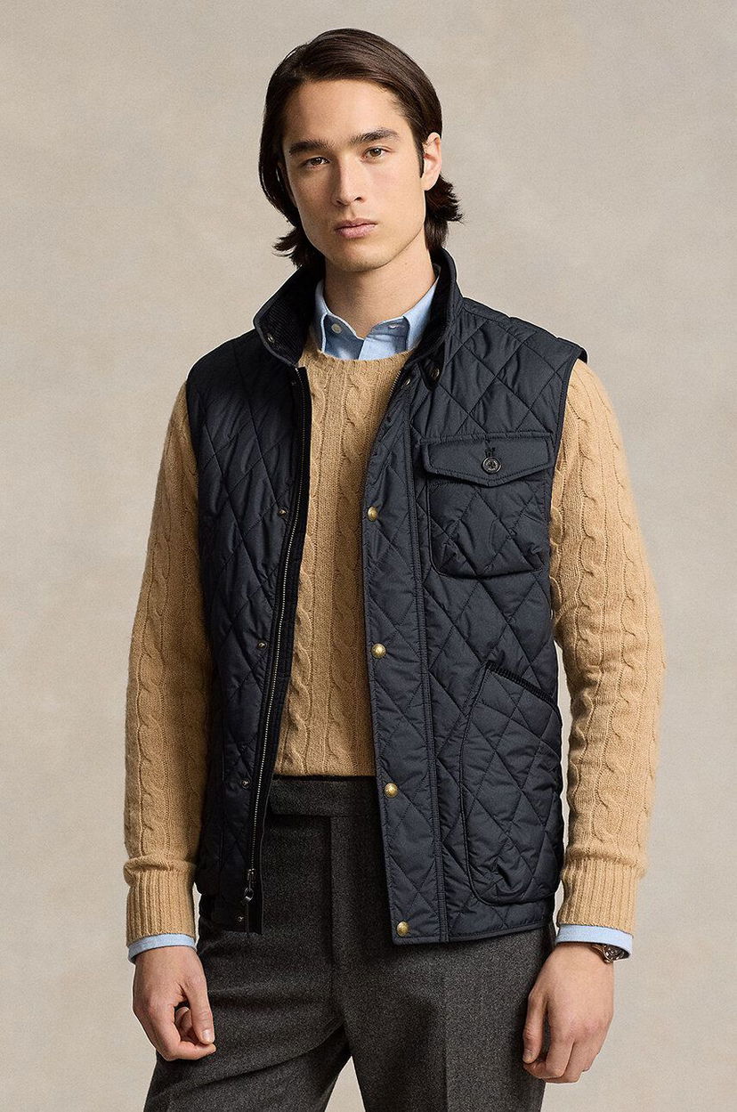 Prsluk Polo by Ralph Lauren Quilted Down Vest Crna | 710940375