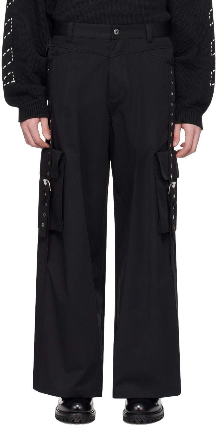 Cargo hlače Off-White Black Buckles Cargo Pants Crna | OMCF040S24FAB0011000