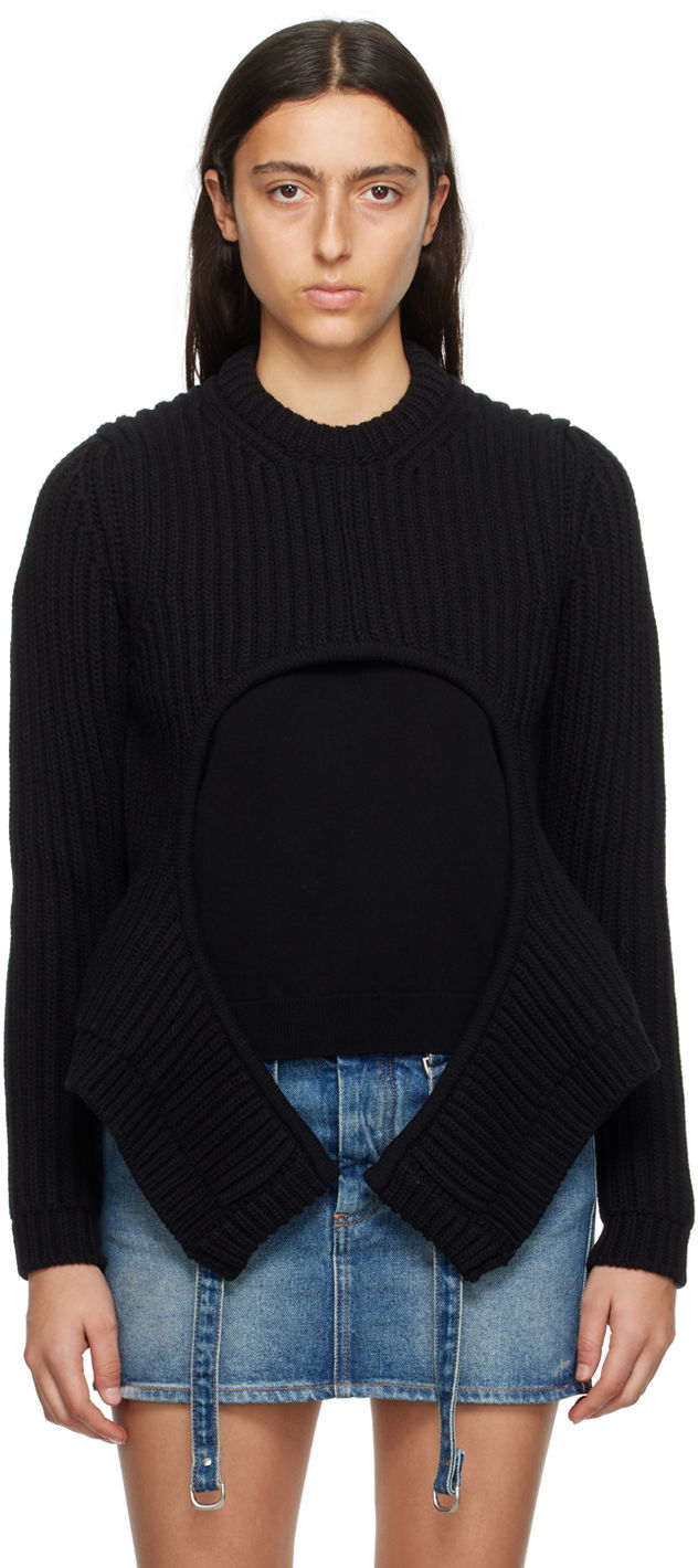 Džemper Off-White Black Meteor Cut Out Sweater Crna | OWHE099F23KNI0011000