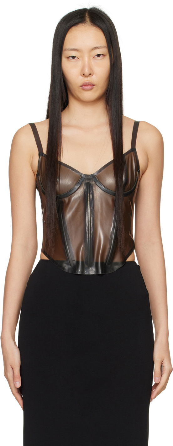 Grudnjak Miaou Miaou Kiko Corset Top Smeđa | 7075LTXSMB