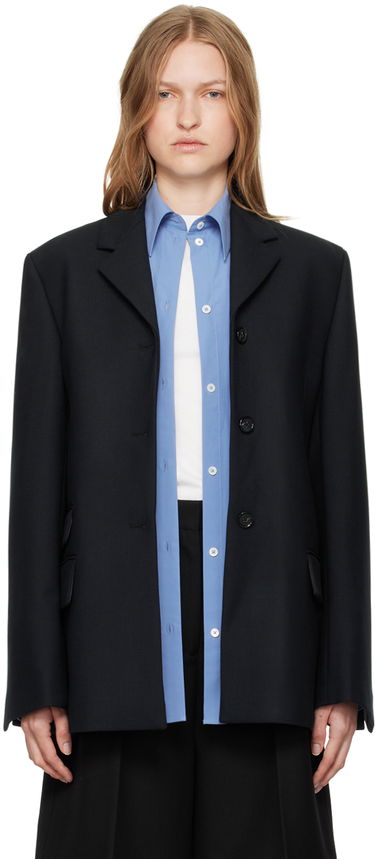 Jakna TOTEME TOTEME Straight Single-Breasted Blazer Crna | 244-WRZ0045-FB0061, 0