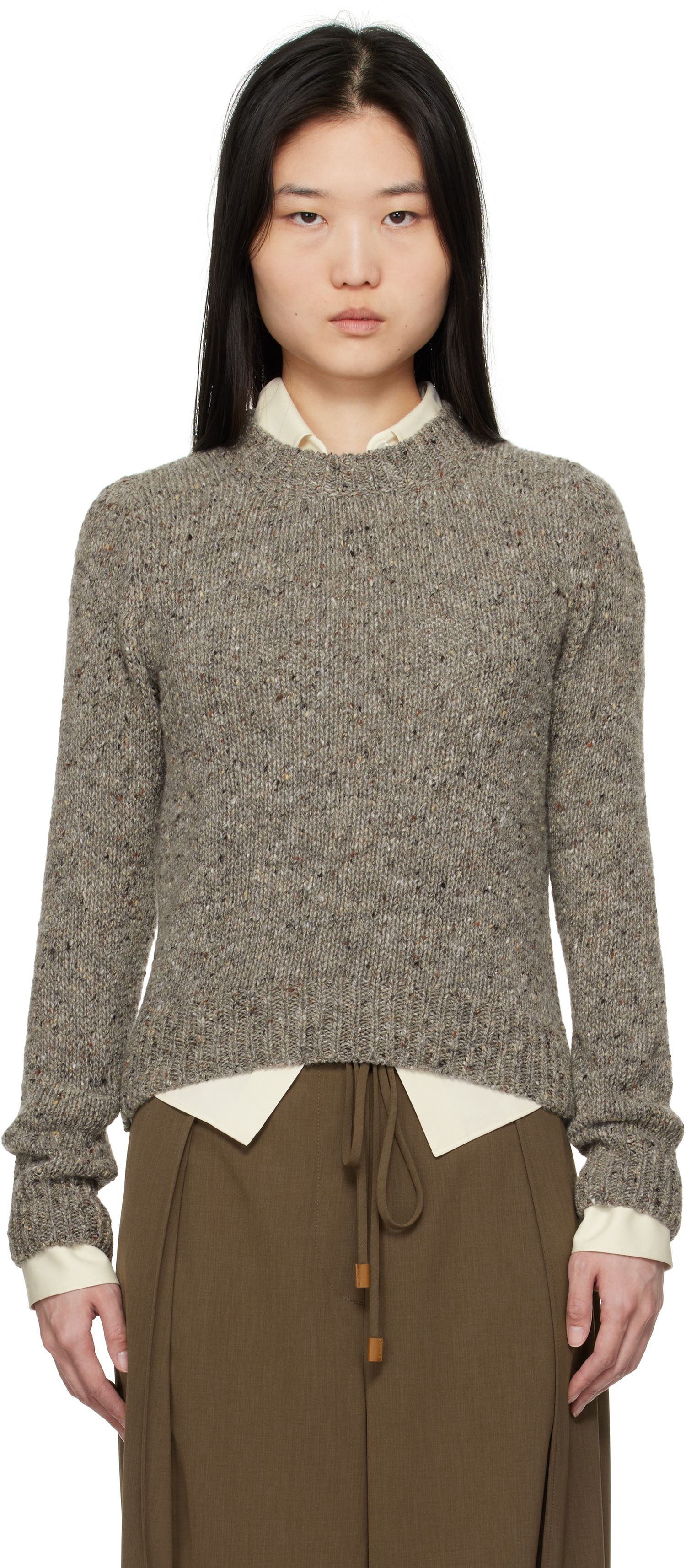 Džemper &Daughter &Daughter Arden Donegal Crewneck Sweater Siva | H2008M, 0