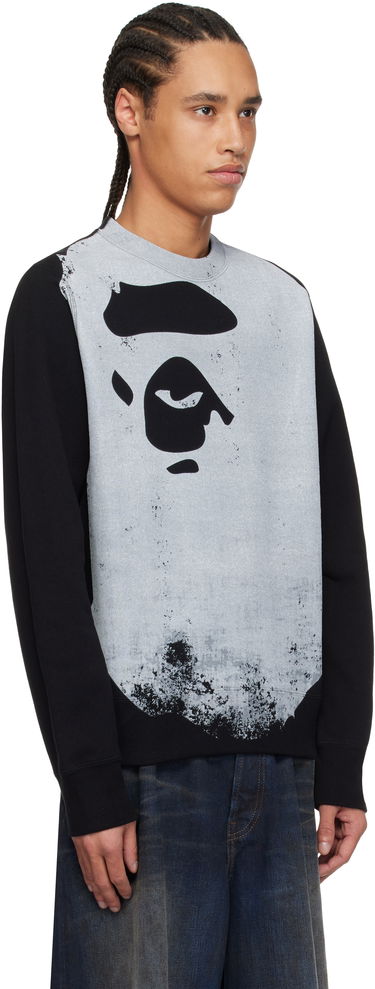 Džemper BAPE A Bathing Ape Ape Head Over Print Sweatshirt Siva | 001SWK801006M, 1