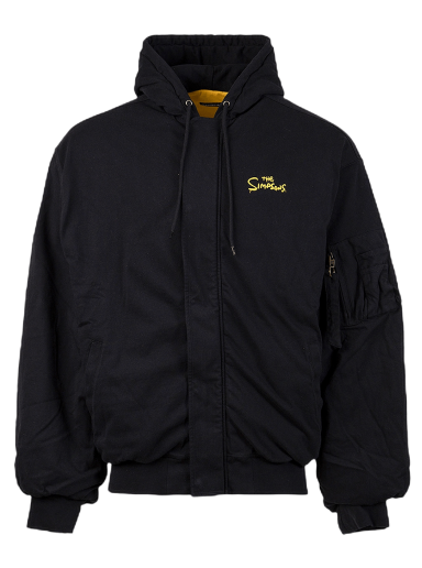 Dukserice Balenciaga x The Simpsons Padded Bomber Hoodie Crna | 657115 TLVG7 1000