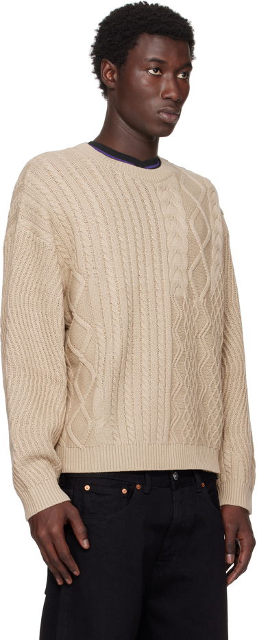Džemper Dime Dime Mixed Cable Knit Sweater Bež | DIMESU256SAN, 1
