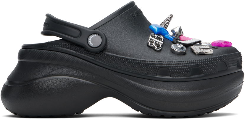 Odjeća Balenciaga Balenciaga Crocs Edition Jibbitz Mules Crna | 720762 W0FOW
