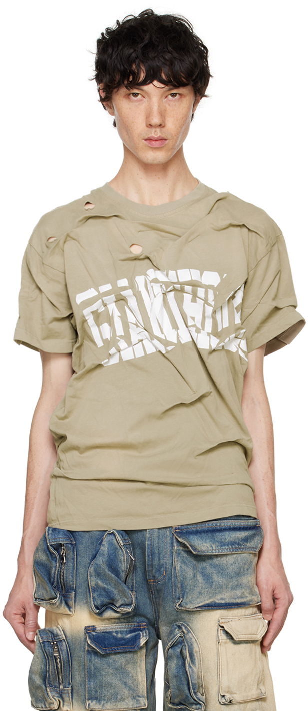Majica kratkih rukava Who Decides War Who Decides War 'Gianthood' Distressed Graphic T-Shirt Bež | 1110140022FW24