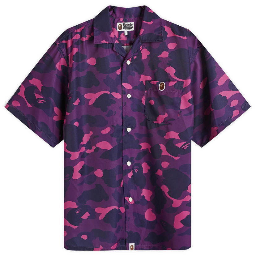 Košulja BAPE A Bathing Ape Colour Camo One Point Vacation Shirt Ljubičasta | 001SRK301001M-PPL