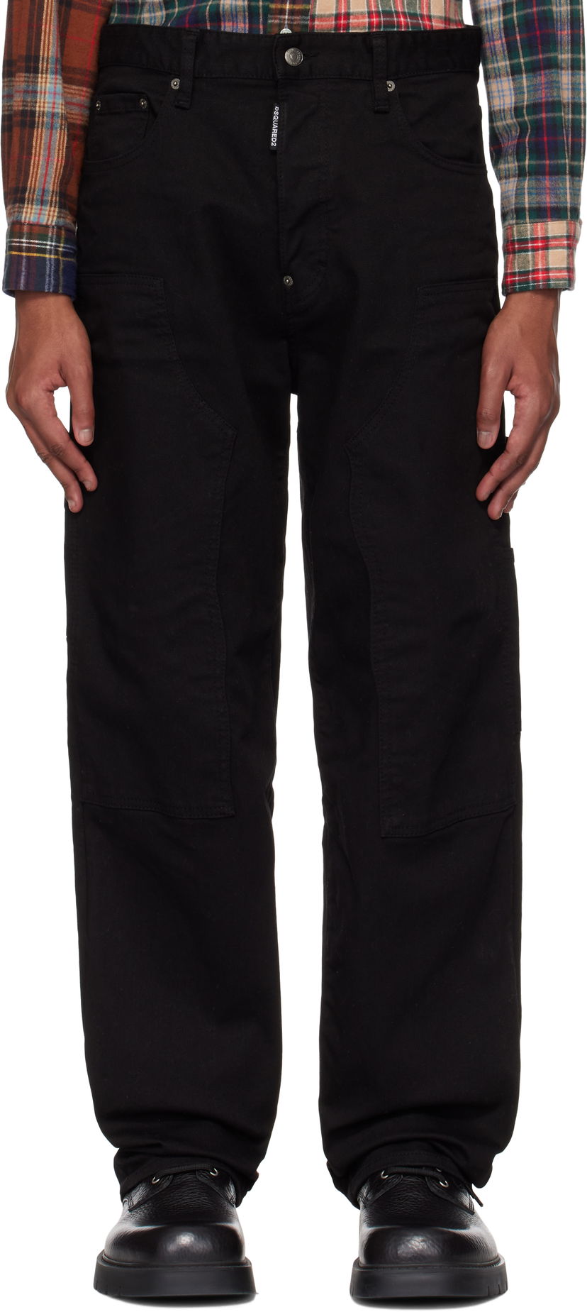 Jeans DSQUARED2 Dsquared2 'Black Bull' Loose Carpenter Jeans Crna | S74LB1673_S39781