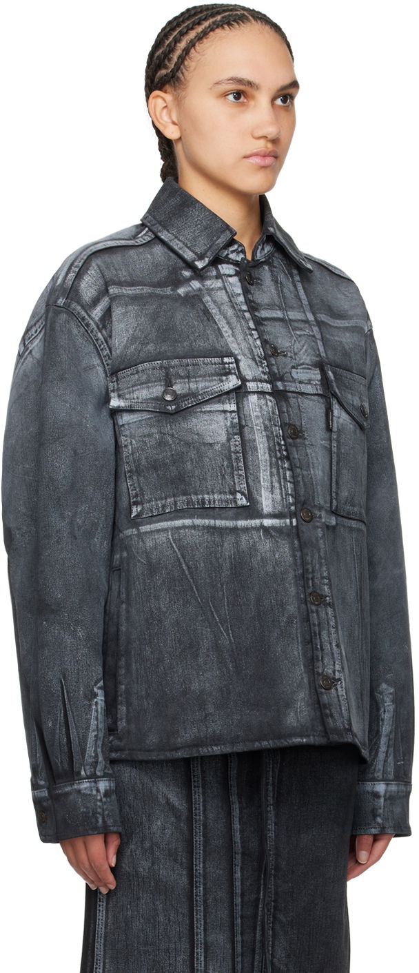 Jakna Ottolinger Ottolinger Printed Denim Jacket Siva | 1700412, 1