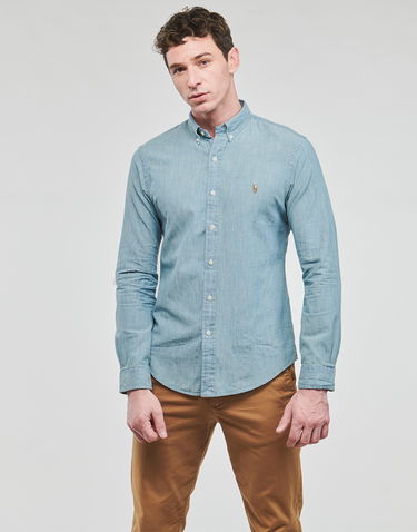 Košulja Polo by Ralph Lauren CHEMISE COUPE SLIM DENIM SHIRT Plava | 710548538001-NOS, 1